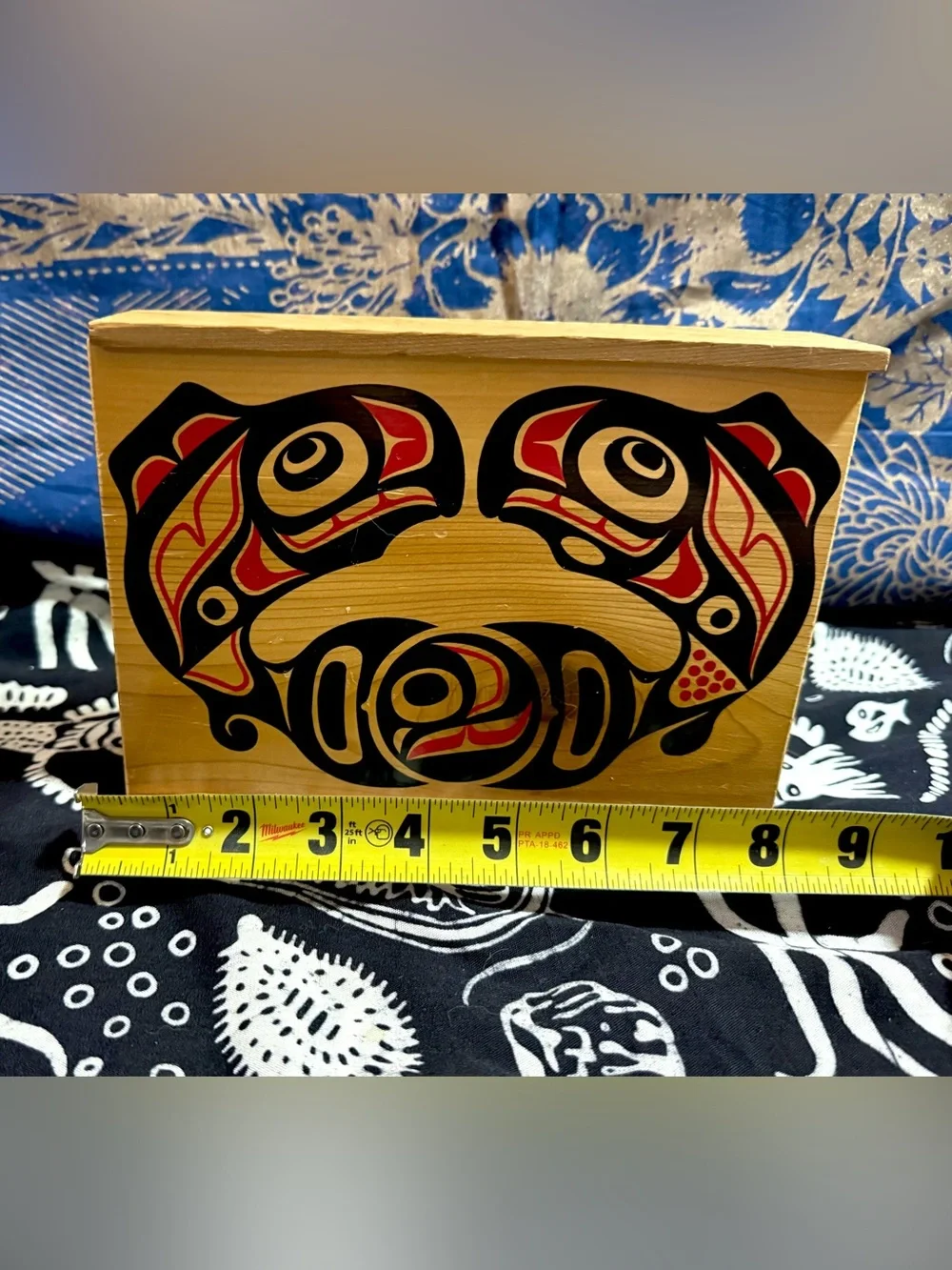 Clarence Wells Haida Art Northwest Pacific First Nations Wooden Box Sliding Lid